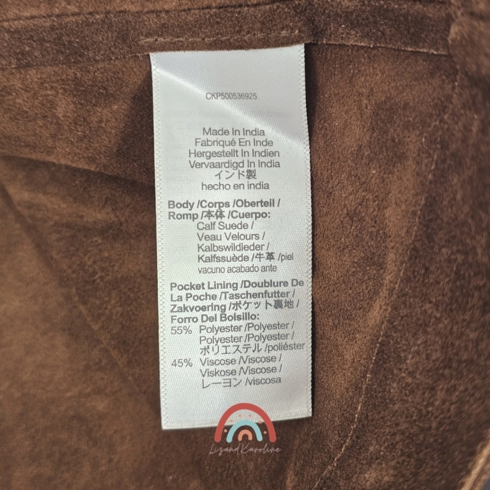 New! Madewell Boxy Crop Jacket in Suede Dark Roast Suede - Picture 16 of 16